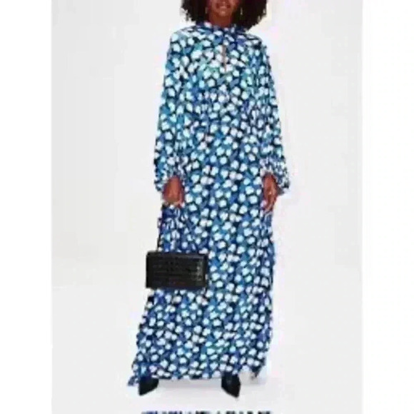 New NWT Staud Danica Maxi Dress White Acid Floral Open Back Size XS Retails $495 - Picture 4 of 7